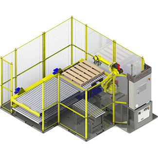 APT MOD-PAL® Modular Palletizer - 1 in 1 out Over/Under Conveyor Image