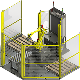 APT MOD-PAL® Modular Palletizer - 1 in 2 out with floor discharge Image