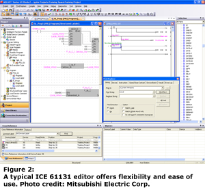 典型的ICE 61131编辑器提供灵活性和易用性
