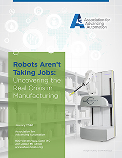 《机器人不会取代工作:揭示制造业真正的危机》白皮书封面