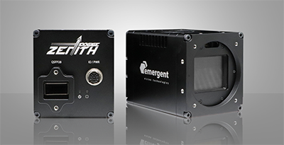Emergent Vision Technologies公司的HZ-100-G 100GigE相机通过QSFP28接口可达到24帧/秒、103百万像素分辨率。