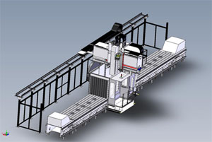 Gudel定制桥式磨机，用于美国机器人轨道和喇叭