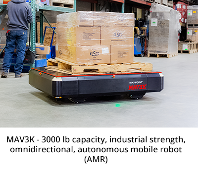 MAV3K  -  3000磅容量，工业强度，全向，自主移动机器人（AMR）