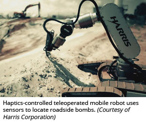 触觉遥控移动机器人利用传感器定位路边炸弹