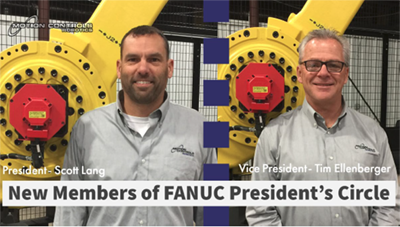 运动控制机器人公司的Scott Lang和Tim Ellenberger在2020年FANUC ASI会议上荣获FANUC总裁成就奖